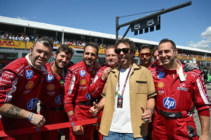 Valentino Rossi poses for a photo