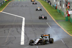 Nico Hulkenberg, Sahara Force India F1 VJM09 locks up under braking