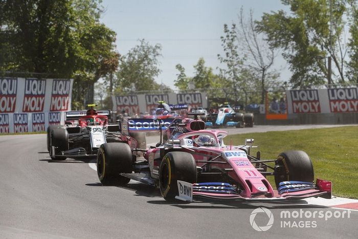 Sergio Perez, Racing Point RP19, Antonio Giovinazzi, Alfa Romeo Racing C38