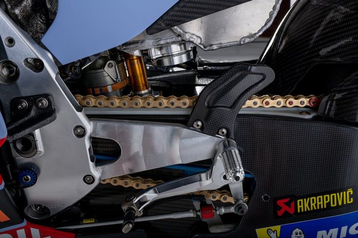Detalle de la moto de Gresini Racing para 2022