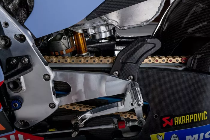 Detalle de la moto de Gresini Racing para 2022