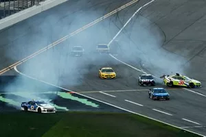 B.J. McLeod, Petty Ware Racing, Chevrolet Camaro JACOB COMPANIES, Tyler Reddick, Richard Childress Racing, Chevrolet Camaro Symbicort, crash