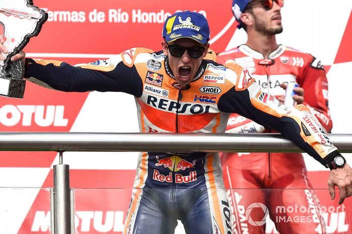 Podio: Marc Márquez, ganador de la carrera, Repsol Honda Team