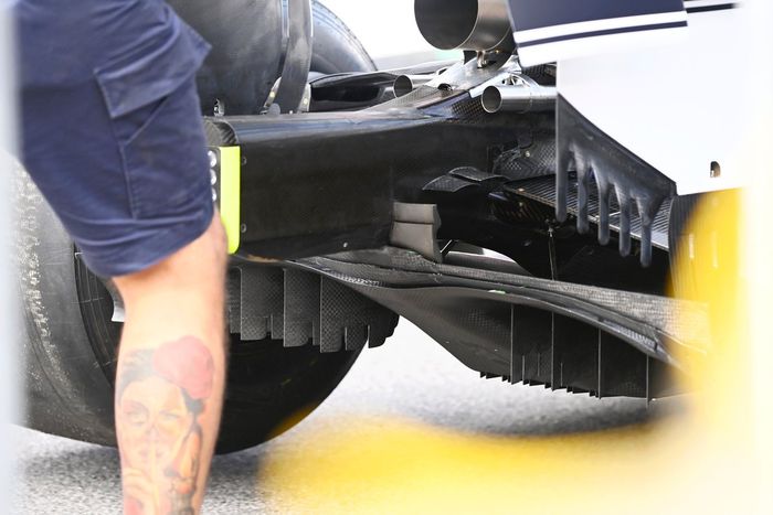 Detalle de la parte trasera del AlphaTauri AT02