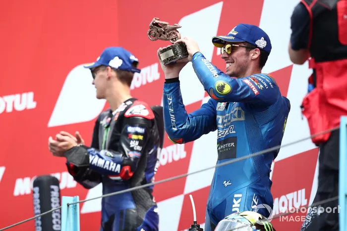 Podio: terzo classificato Joan Mir, Team Suzuki MotoGP