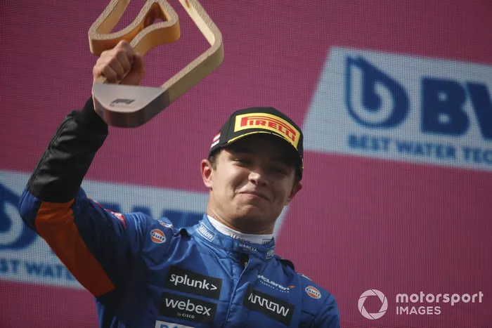 Podio: tercer lugar Lando Norris, McLaren