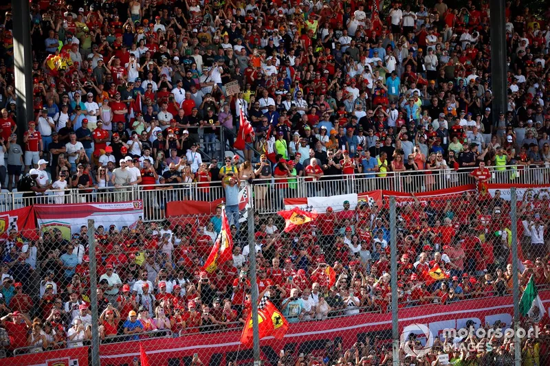 Huge crowd support for Ferrari