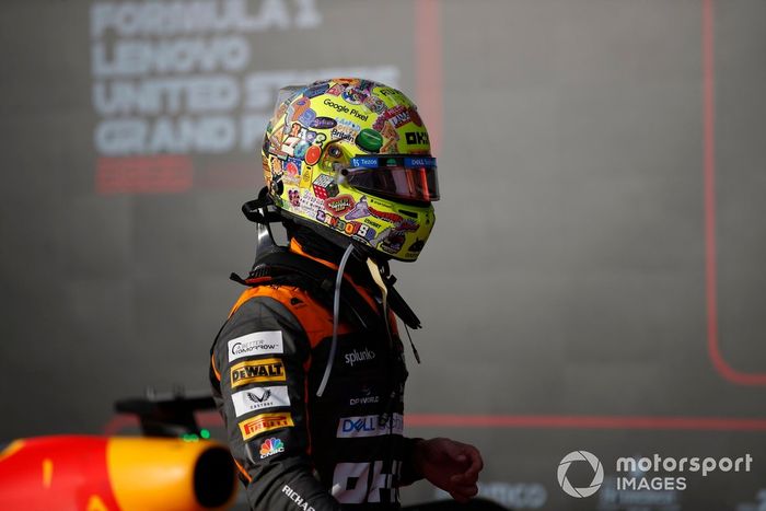 Lando Norris, McLaren, en Parc Ferme tras la carrera Sprint