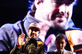 Fernando Alonso, McLaren, on stage