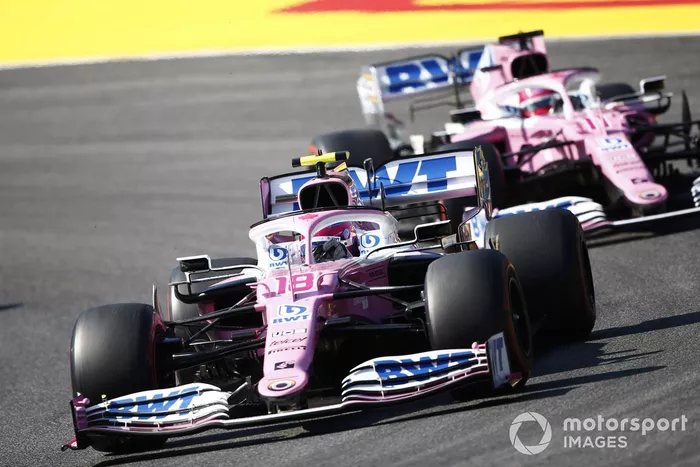 Lance Stroll, Racing Point RP20, Sergio Pérez, Racing Point RP20