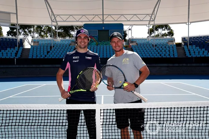 Lance Stroll, Racing Point con Lleyton Hewitt