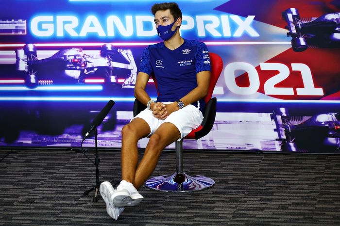 George Russell, Williams en la conferencia de prensa