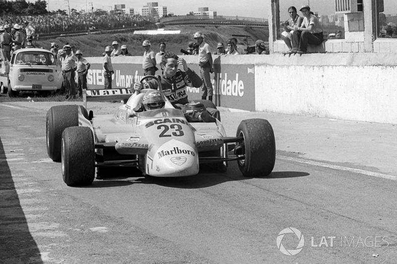 Brasil 1980: Bruno Giacomelli (Alfa Romeo) e Patrick Depailler (Alfa Romeo)