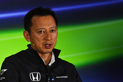Yusuke Hasegawa, jefe de Honda Motorsport, en la conferencia de prensa
