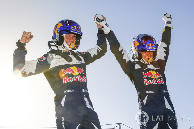 Podium: Sébastien Ogier, Julien Ingrassia, Ford Fiesta WRC, M-Sport