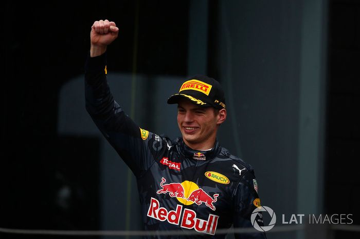 Podio: tercer lugar Max Verstappen, Red Bull Racing