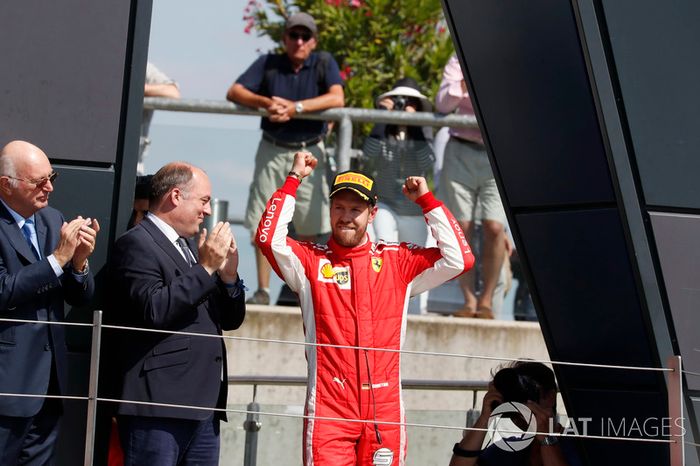 El ganador: Sebastian Vettel, Ferrari 