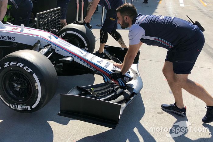 El alerón delantero del Williams FW41