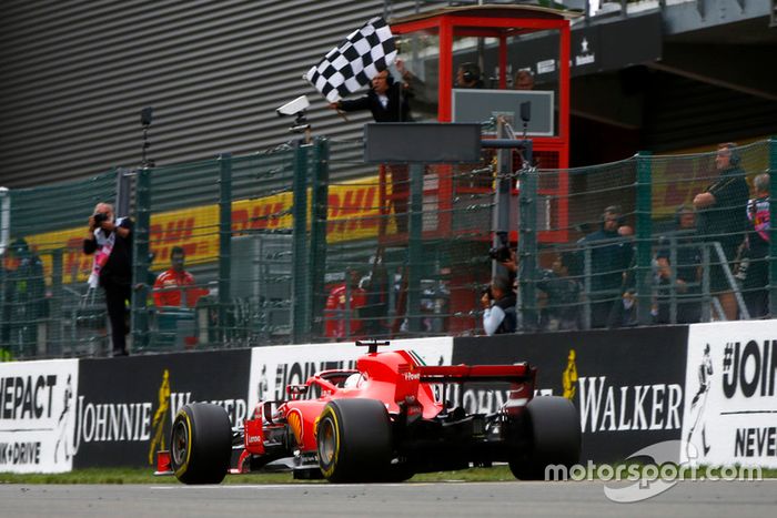 Ganador de la carrera Sebastian Vettel, Ferrari SF71H

