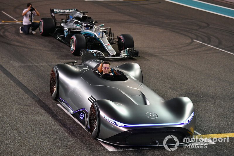 Mercedes-Benz, EQ Silver Arrow concept car and Valtteri Bottas, Mercedes-AMG F1 W09