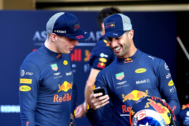 Max Verstappen, Red Bull Racing and Daniel Ricciardo, Red Bull Racing