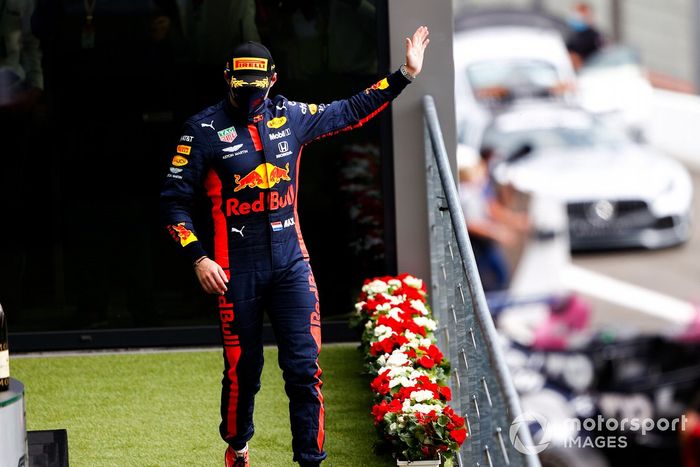 Podio: tercer lugar Max Verstappen, Red Bull Racing