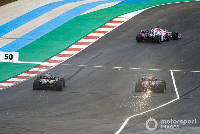 Lance Stroll, Racing Point RP20, Alex Albon, Red Bull Racing RB16, Esteban Ocon, Renault F1 Team R.S.20