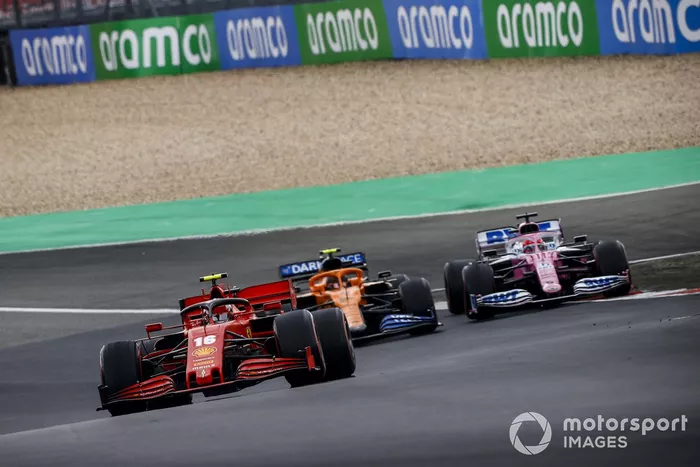 Charles Leclerc, Ferrari SF1000, Lando Norris, McLaren MCL35, Sergio Pérez, Racing Point RP20