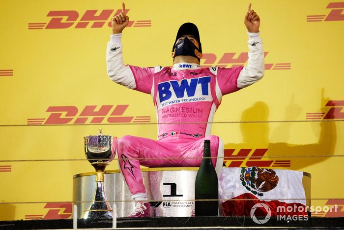 Sergio Perez, Racing Point, 1° posto sul podio