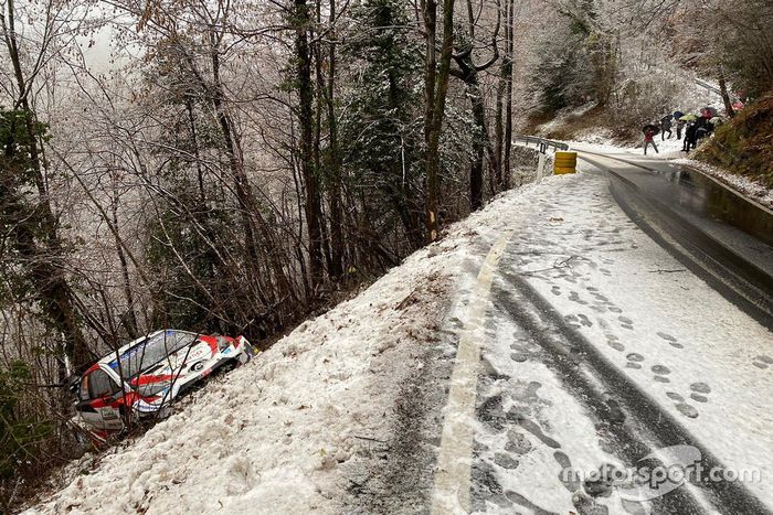 Accidente de Elfyn Evans, Scott Martin, Toyota Gazoo Racing WRT Toyota Yaris WRC