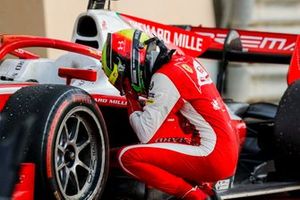 F2 Champion Mick Schumacher, Prema Racing celebrates in Parc Ferme 