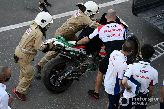 Moto chocada de Alex Márquez, Team LCR Honda 