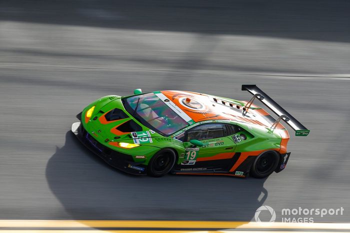 #19 GRT Grasser Racing Team Lamborghini Huracan GT3, GTD: Misha Goikhberg, Franck Perera, Albert Costa, Tim Zimmermann