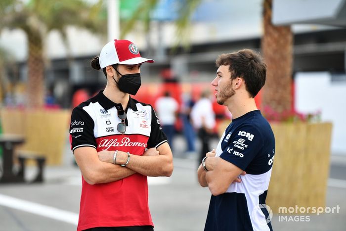 Antonio Giovinazzi, Alfa Romeo Racing y Pierre Gasly, AlphaTauri