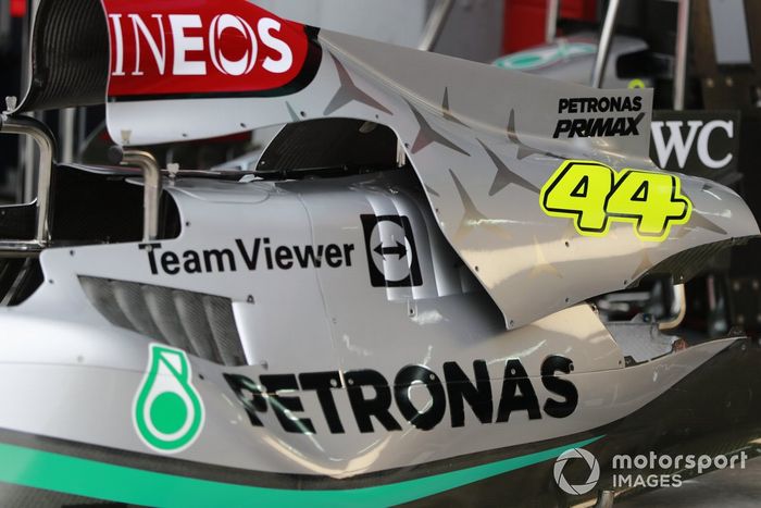 El Mercedes W13 de Lewis Hamilton