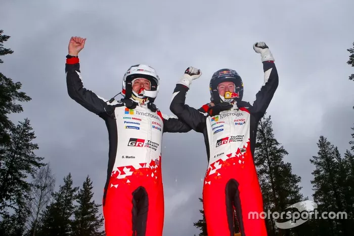 Il vincitore Elfyn Evans, Scott Martin, Toyota Gazoo Racing WRT Toyota Yaris WRC