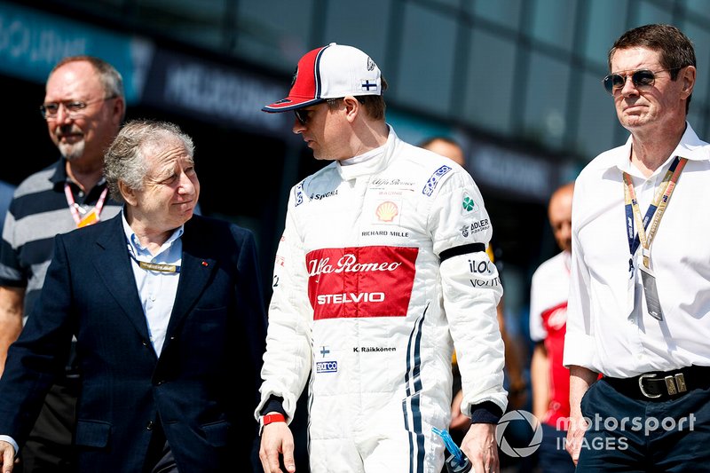 Jean Todt, FIA Başkanı ve Kimi Raikkonen, Alfa Romeo Racing
