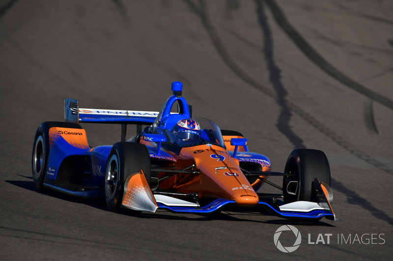 Scott Dixon, Chip Ganassi Racing Honda prueba el aeroscreen