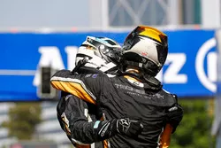 Jean-Eric Vergne, Techeetah congratulates his team mate Andre Lotterer, Techeetah