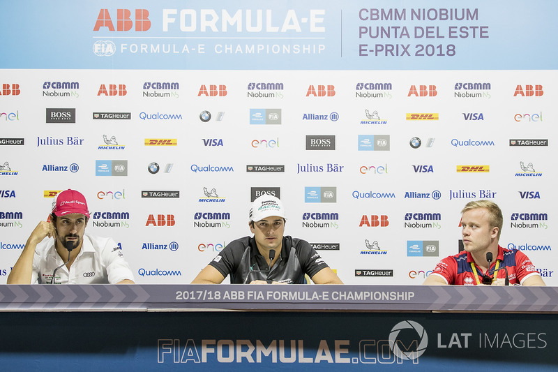 Lucas di Grassi, Audi Sport ABT Schaeffler, Nelson Piquet Jr., Jaguar Racing, Felix Rosenqvist, Mahindra Racing