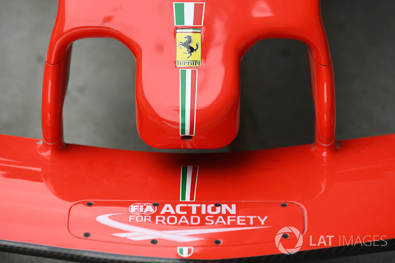 Detail hidung Ferrari SF71H
