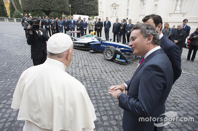 Pope Francis, Alejandro Agag, CEO, Formula E