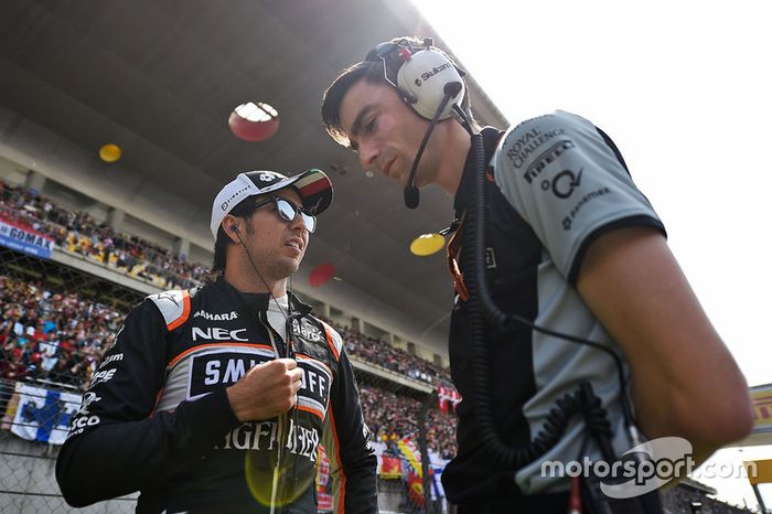 Sergio Perez, Sahara Force India F1 con Tim Wright, Sahara Force India F1 Team