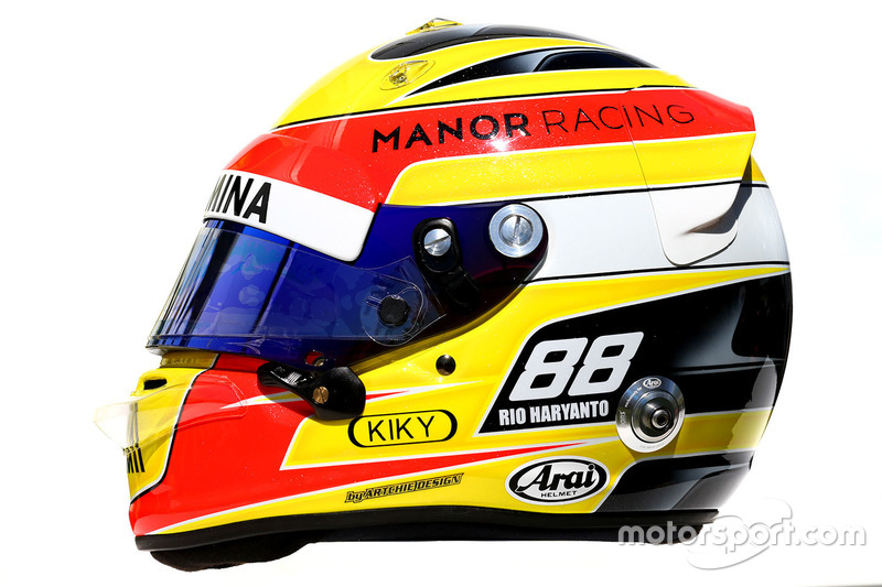 Helm von Rio Haryanto, Manor Racing