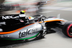 Sergio Perez, Sahara Force India F1 VJM09 with the Halo cockpit cover