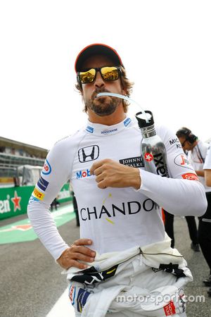 Fernando Alonso, McLaren on the grid