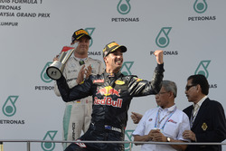 Podium: race winner Daniel Ricciardo, Red Bull Racing