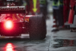 Sebastian Vettel, Ferrari SF70H, in the pit lane