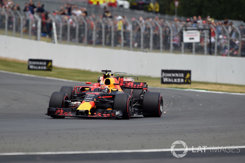 Sebastian Vettel, Ferrari SF70H et Max Verstappen, Red Bull Racing RB13