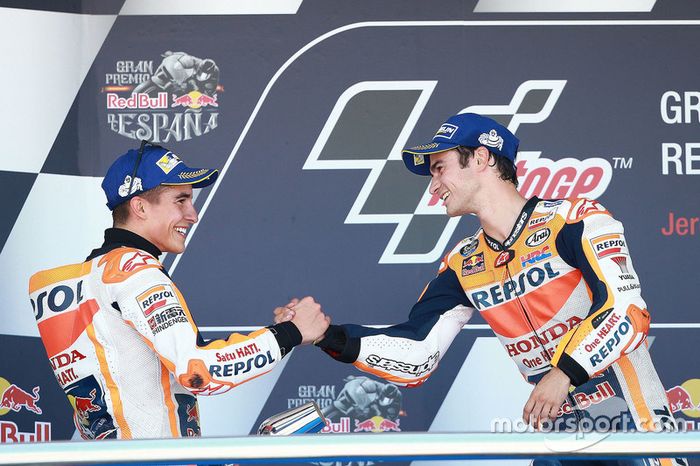 Podium: Ganador, Dani Pedrosa, Repsol Honda Team, segundo, Marc Márquez, Repsol Honda Team